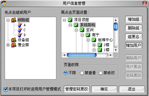 VisualNet 权限控制