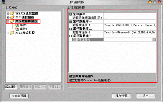 VisualNet 共享数据库模式监控