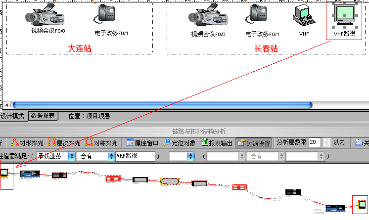检索到源设备及路由